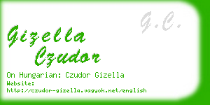 gizella czudor business card